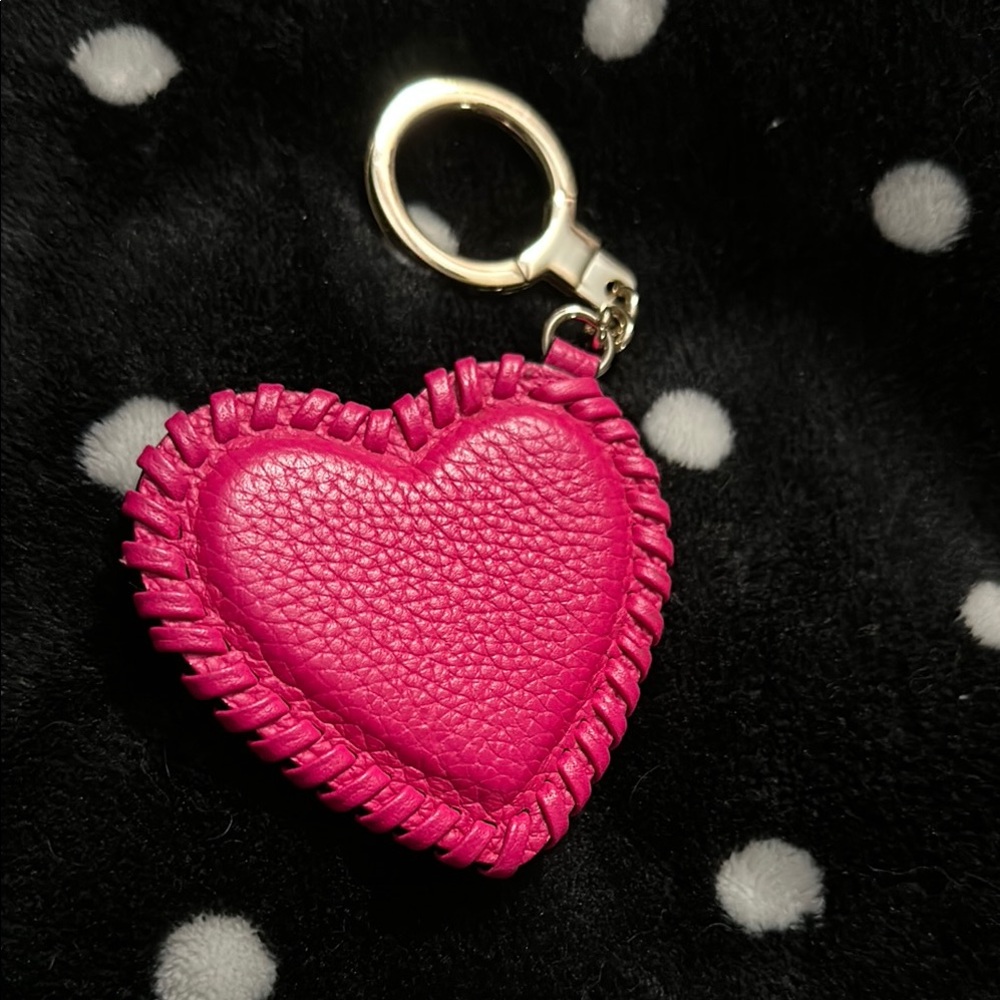 Kate Spade Pink Heart Keychain - Picture 2 of 2